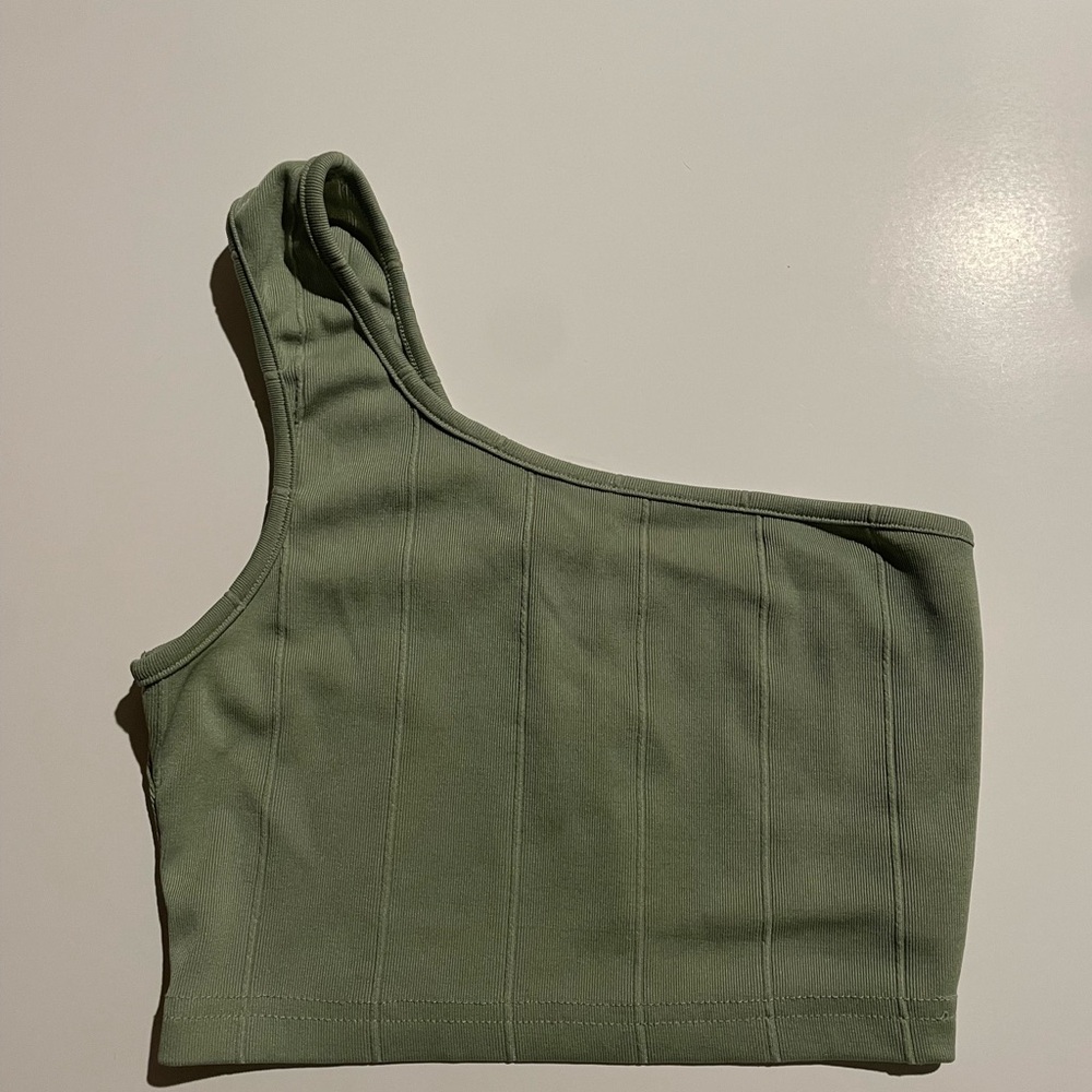 SHEIN Sage Green Asymmetrical Top